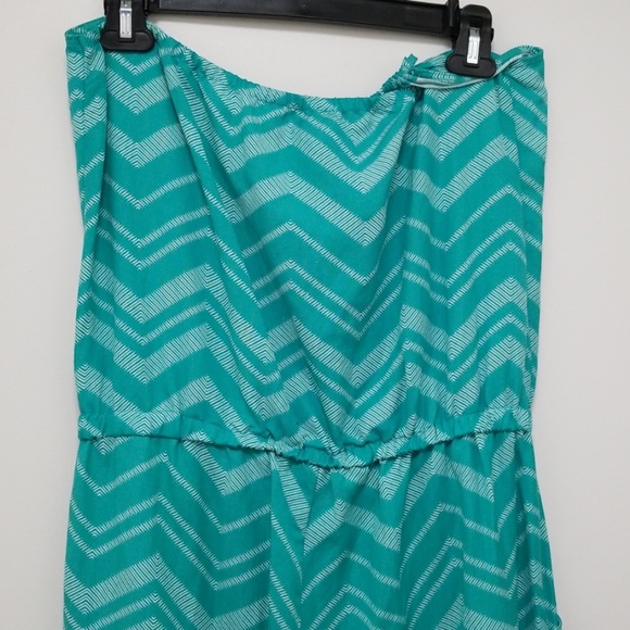 Teal Chevron Jumpsuit - Picture 4 of 5